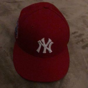 Red New York Yankees new era fitted cap size 7